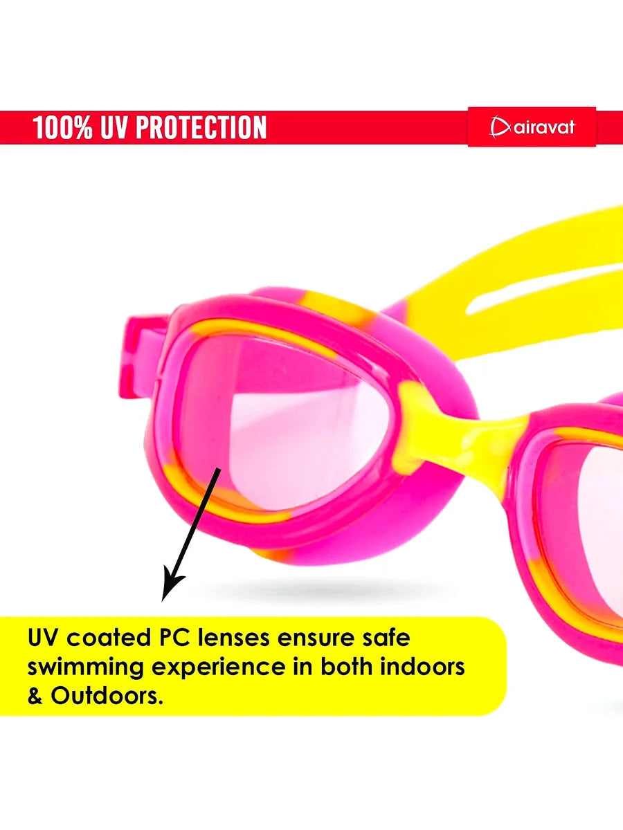 Airavat 1022 Swimming Goggles for Adults: Comfortable Fit, Clear Vision, and UV Protection for Lap Swimming and Training