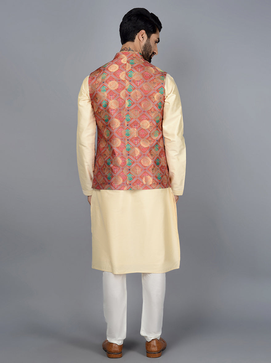 Red Bandhgala Jacket | Perfect for Any Formal Occasion