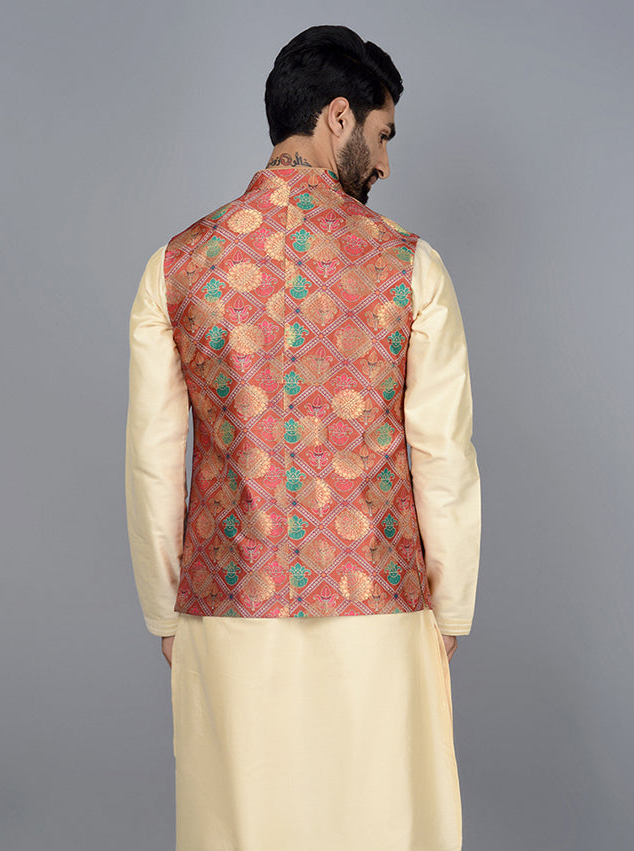 Red Bandhgala Jacket | Perfect for Any Formal Occasion