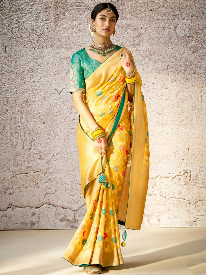 Blue silk saree crafted for elegance and style.