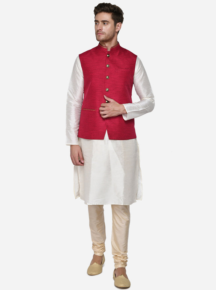 Elegant Pink Bandhgala Jacket | Perfect Men's Formal Jacket for Events