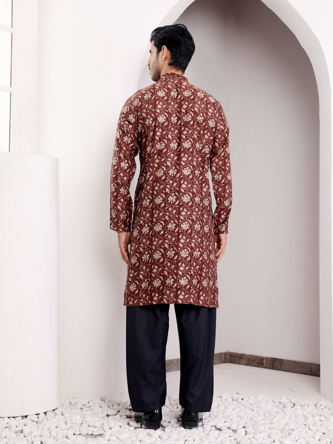 Casual brown kurta pajama for men, perfect for everyday wear
