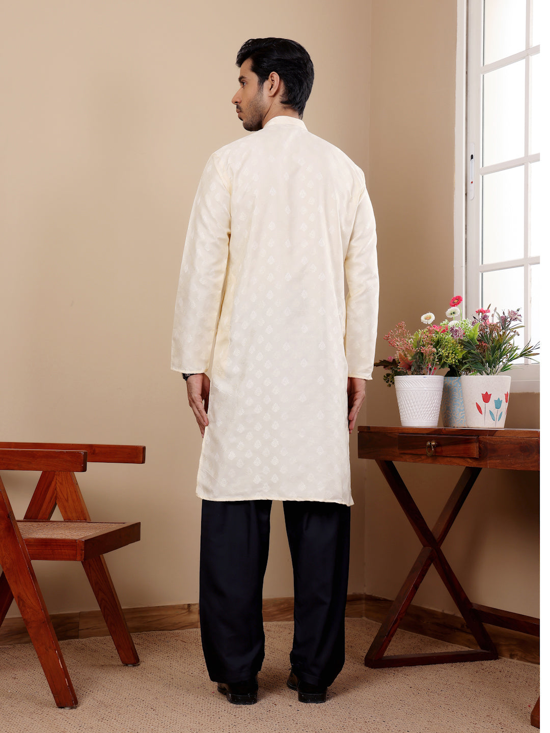 Viscose Kurta Set with Handwoven Motifs | Luxury and Elegance Combined