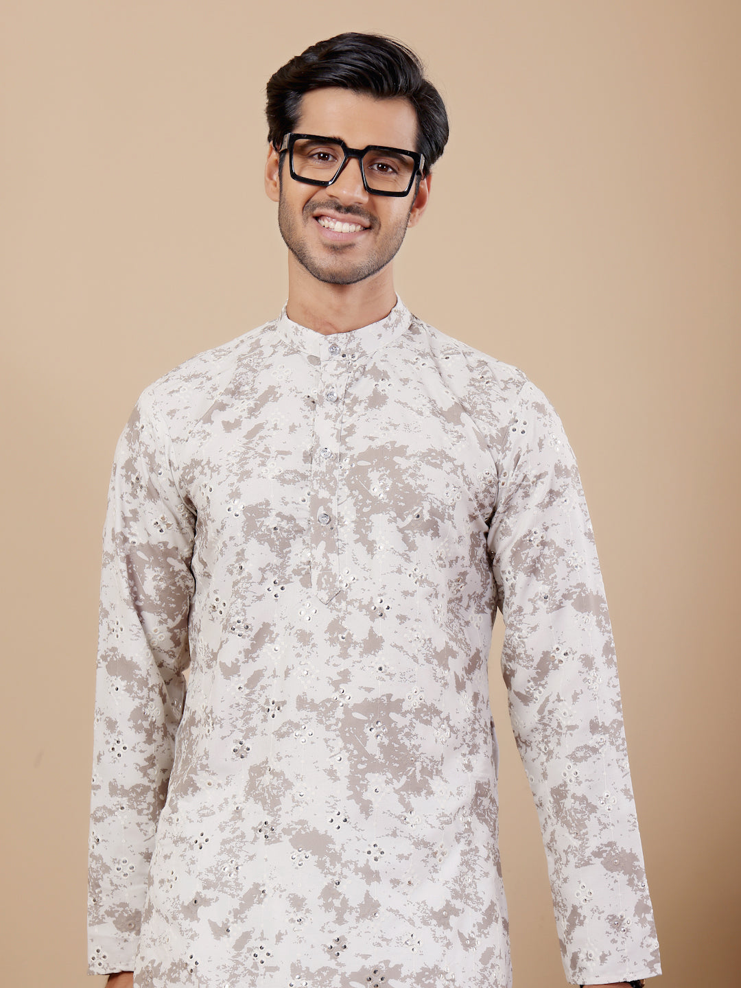 Elegant Kurta for Men | Mirror Work Detailing in Premium Viscose for Festivals