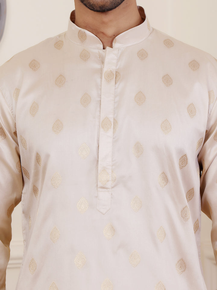 Premium Viscose Kurta for Men | Timeless Elegance with Handwoven Motifs