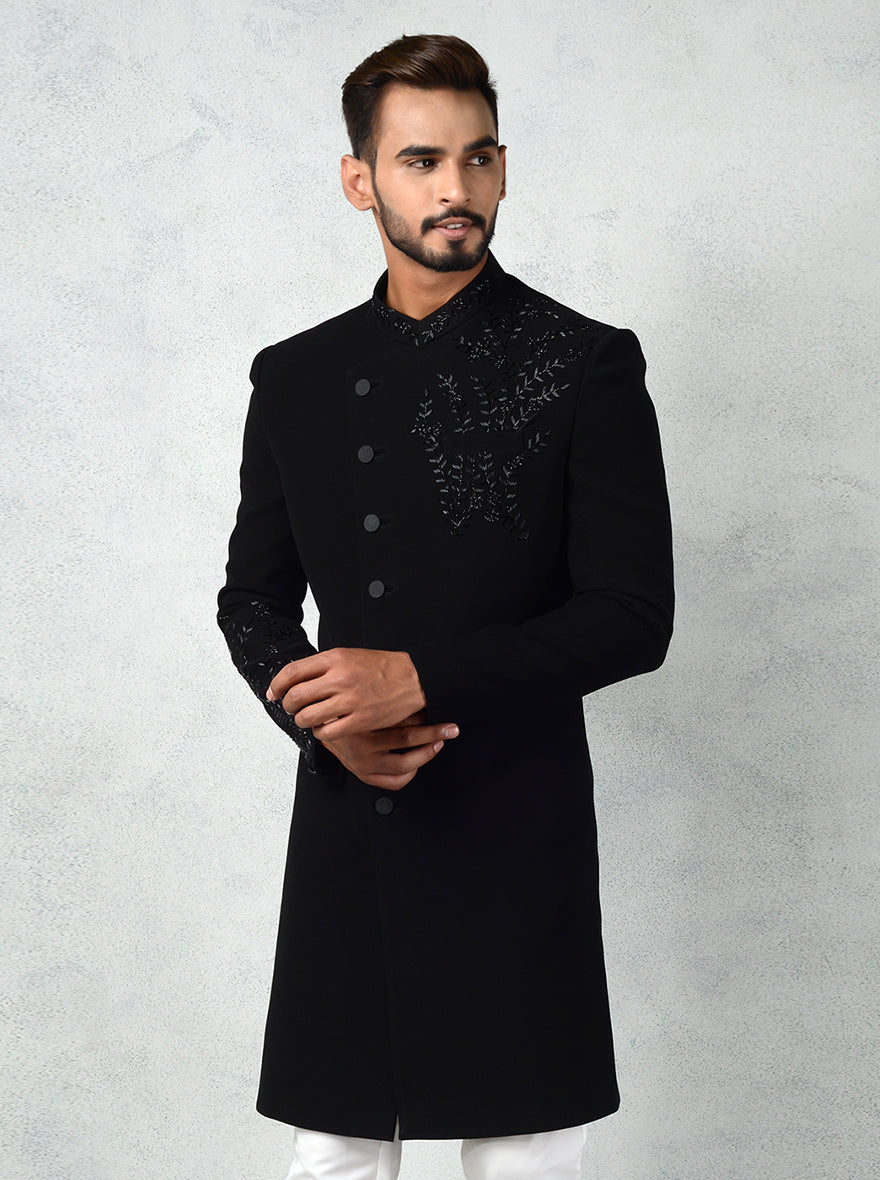 Experience the comfort of this Black Indo Western outfit, designed for stylish occasions in the USA.