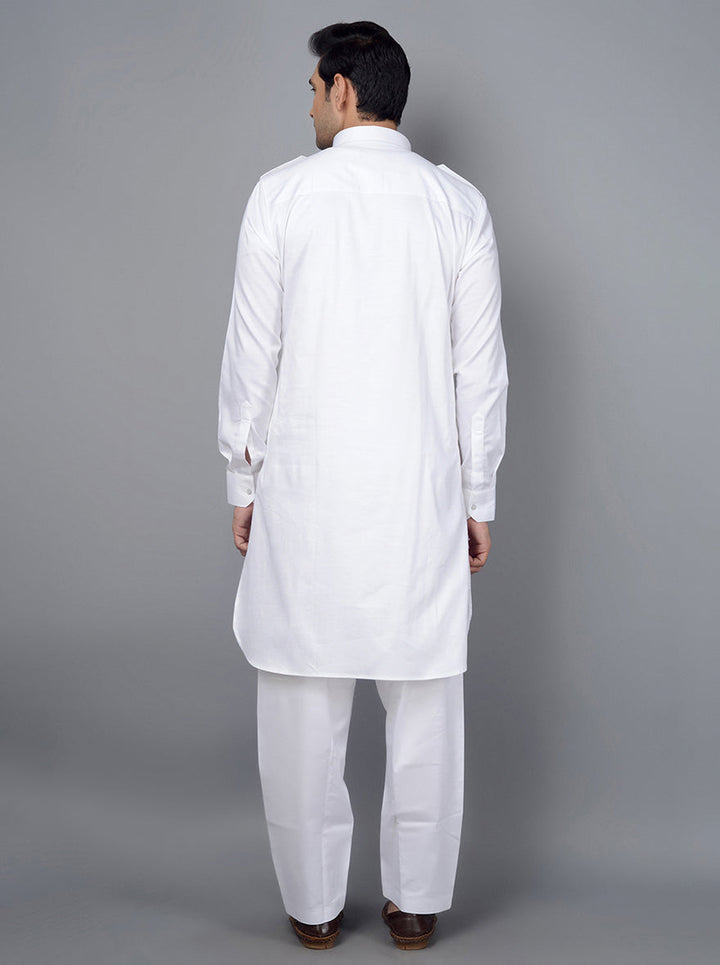 Unique white Pathani designed for elegance, perfect for formal and festive gatherings in the USA.