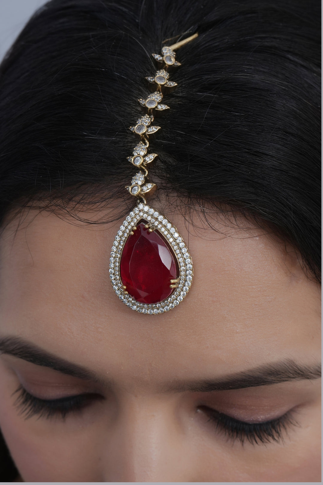 Elegant Pearl Maang Tikka | Traditional Indian Bridal Jewelry