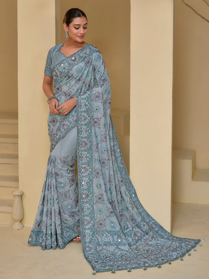 Vibrant color silk saree crafted for elegance and style.