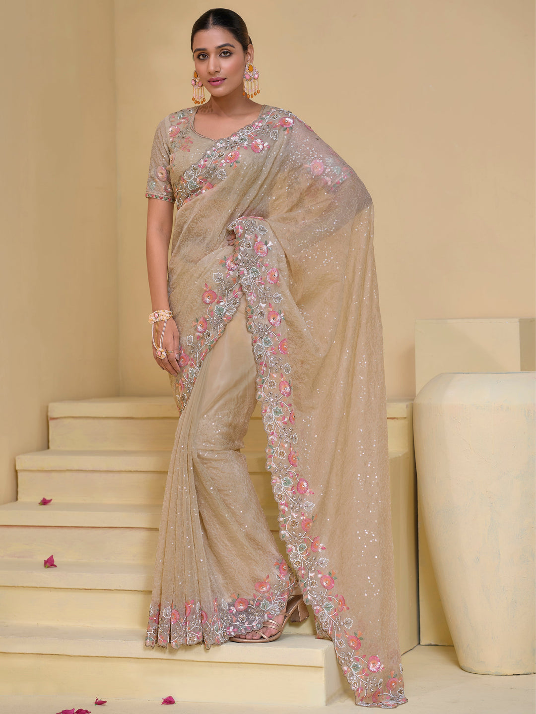 Vibrant color silk saree crafted for elegance and style.