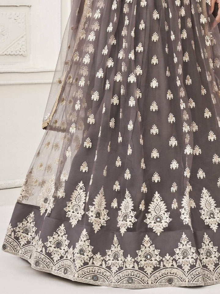 Unbelievable Grey Sequins Net Lehenga | Wedding & Reception Choli Set