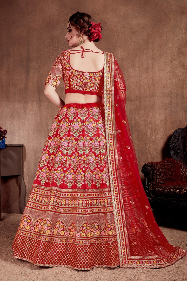 Flattering Red Bridal Lehenga | Designer Lehenga Choli Set for Women