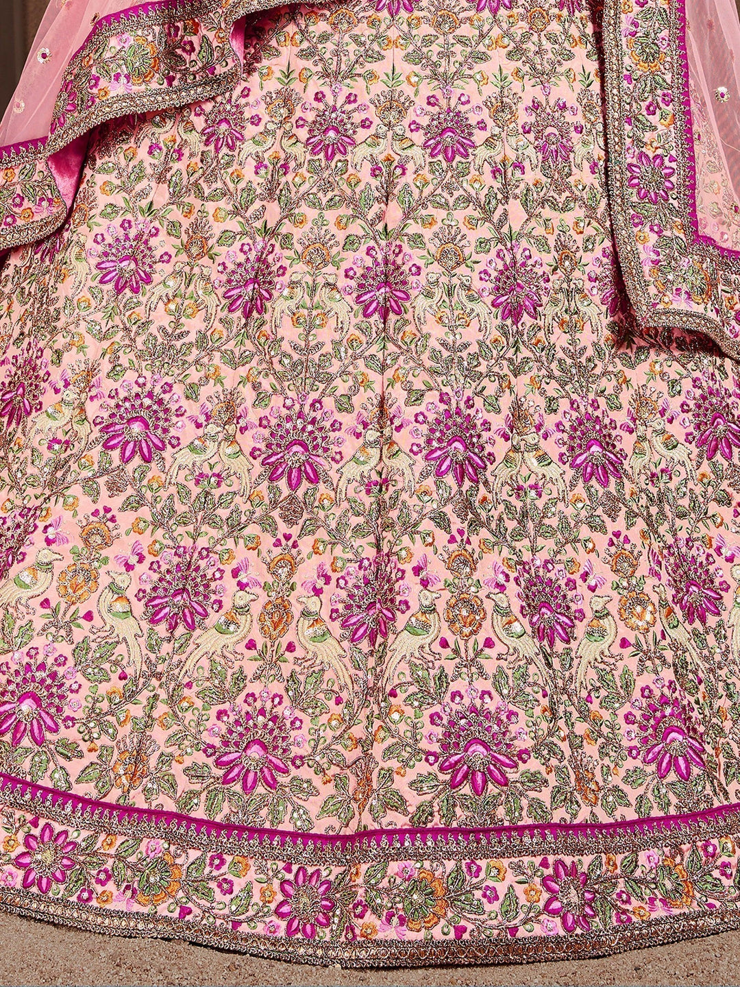 Soft Pastel Pink Bridal Lehenga | Designer Embroidered Lehenga Choli