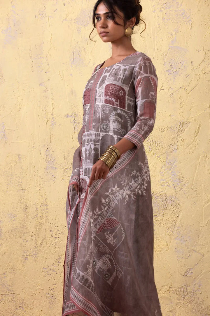 PAYAL Kurta Suit Set with Intricate Thread work Design - Payal