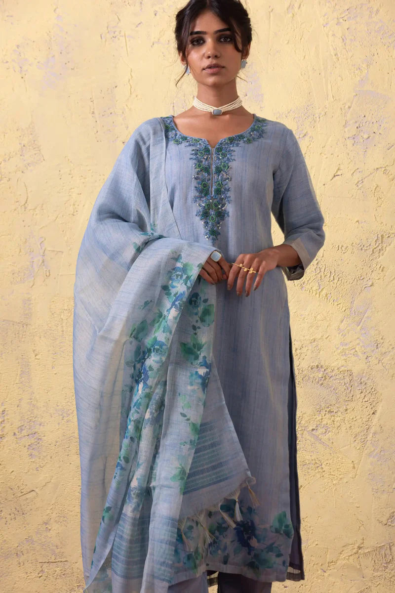 PAYAL Light Blue Kurta Suit Set for Anyday - Payal