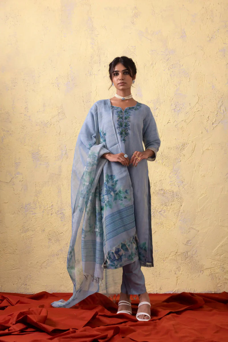 PAYAL Light Blue Kurta Suit Set for Anyday - Payal