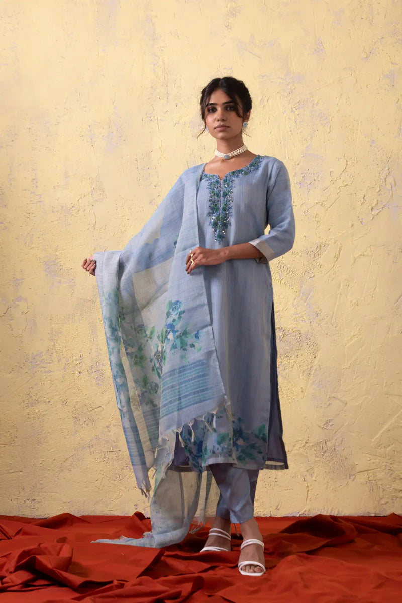 PAYAL Light Blue Kurta Suit Set for Anyday - Payal