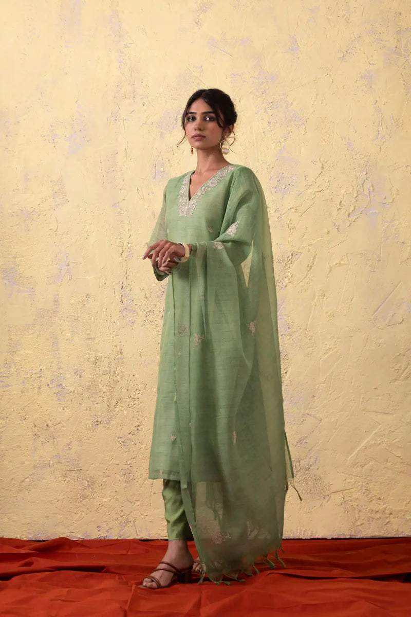 PAYAL Light Green Kurta Suit Set for every Occasion - Payal