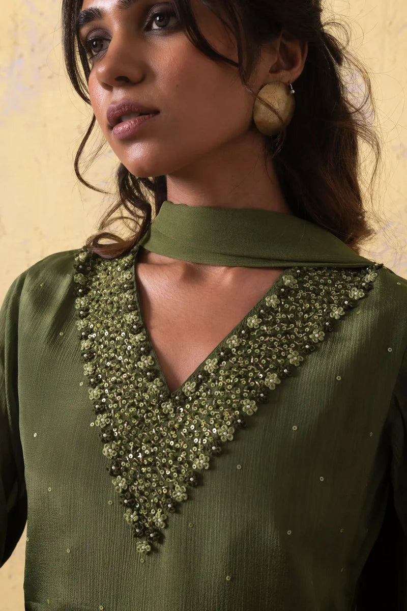 PAYAL Olive Green Kurta Suit Set for Every Occasion - Payal