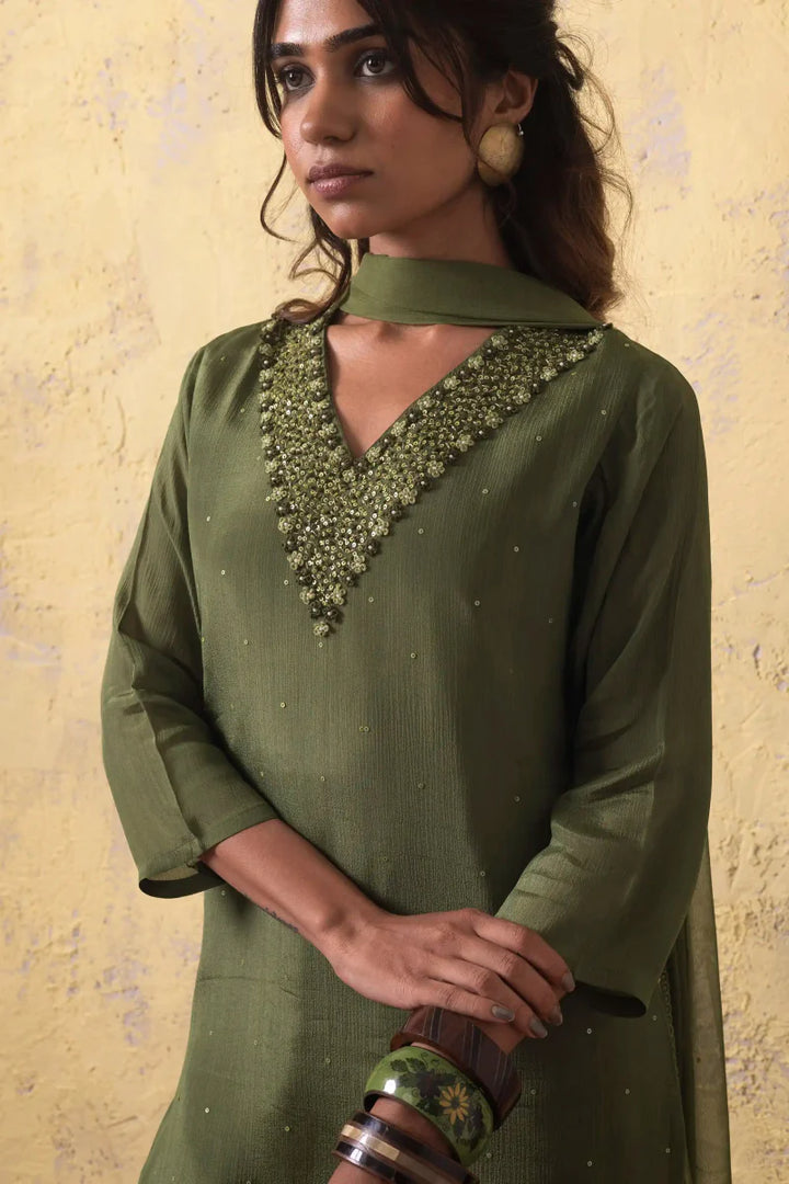 PAYAL Olive Green Kurta Suit Set for Every Occasion - Payal