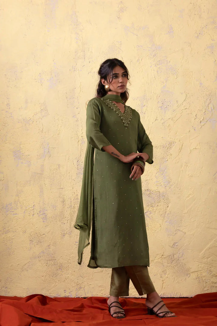 PAYAL Olive Green Kurta Suit Set for Every Occasion - Payal