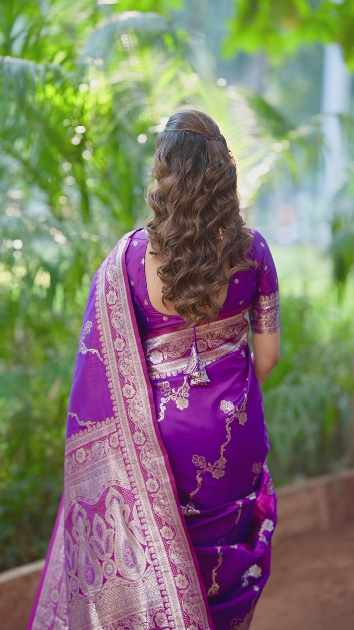 Banarasi Silk Saree | Jacquard Wevon Work | Designer Jari | Traditional Wedding Party