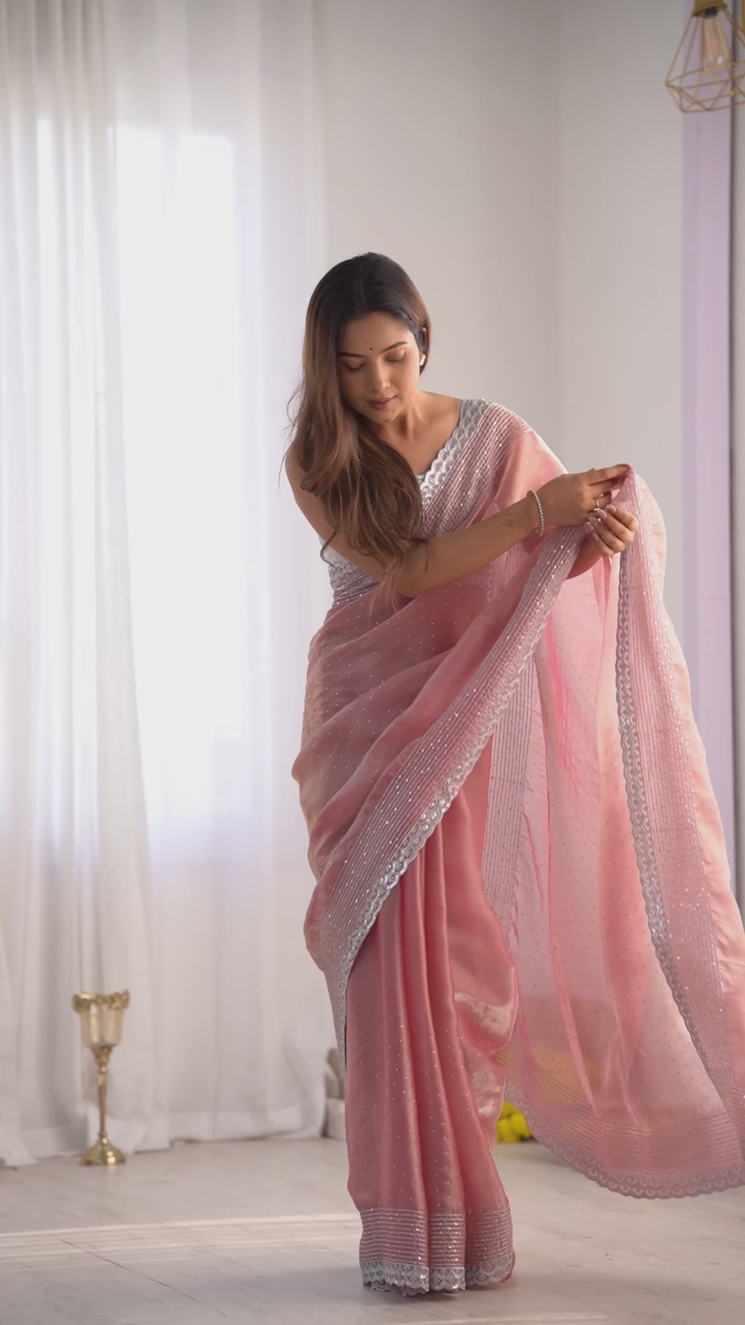 Designer Jimmy Choo Saree | Sequenced Embroidery for Special Events