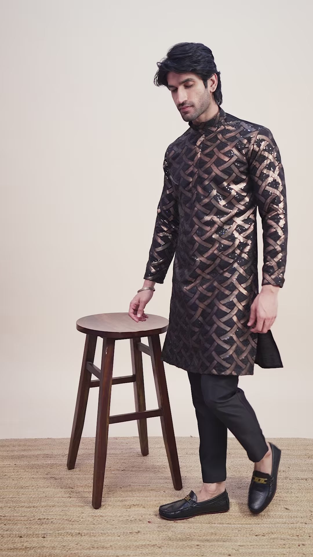 Designer Silk Kurta Fine Thread & Sequin Work | Perfect for Festive Wear