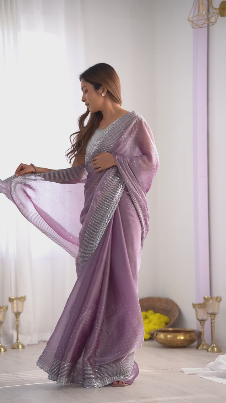 Designer Jimmy Choo Saree | Sequenced Embroidery for Special Events