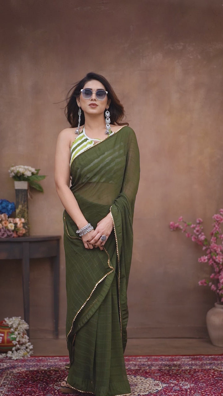 Designer-Printed Georgette Saree | Banglori Blouse for Weddings & Festive Events