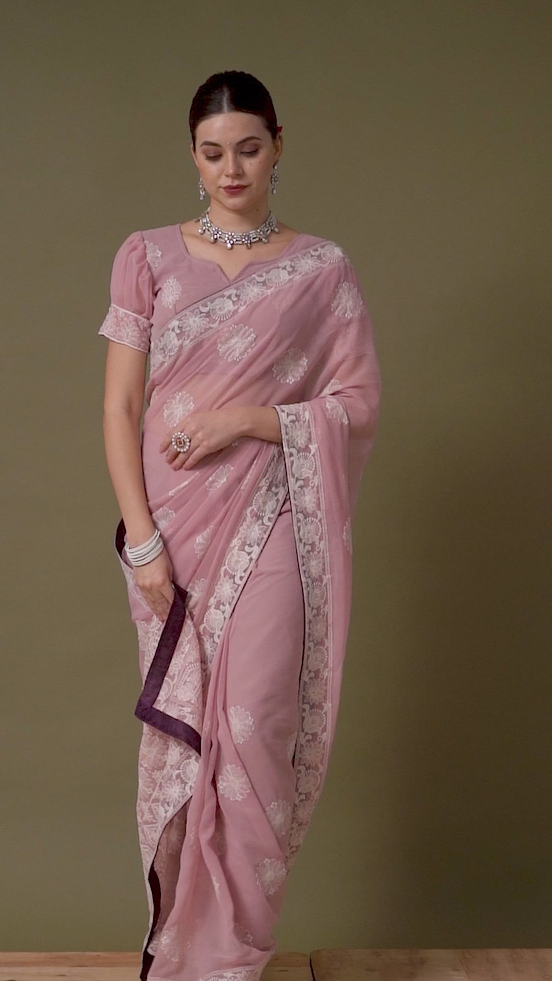 Breathtaking Georgette Saree with | An Exclusive Designer Masterpiece