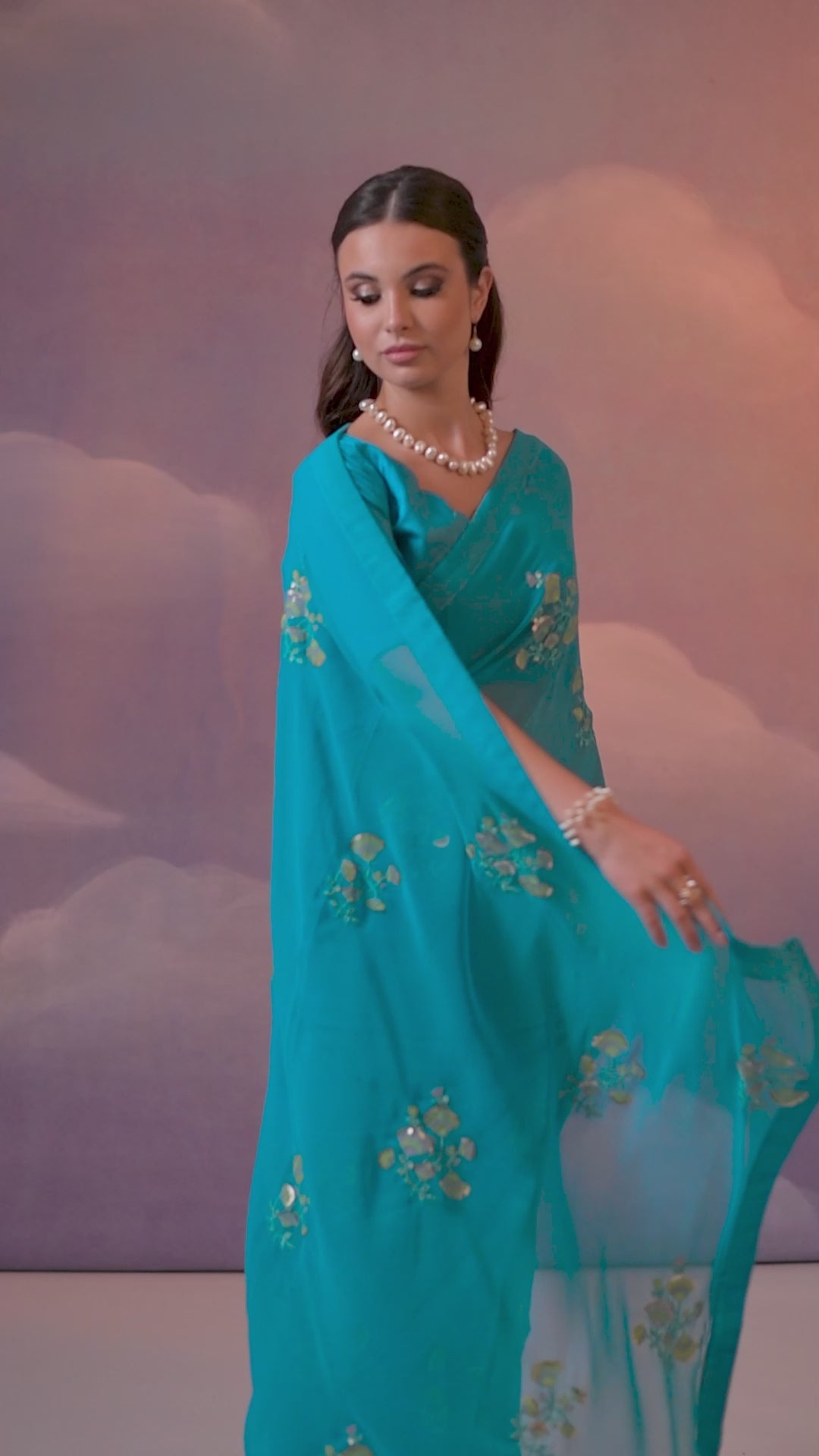 Designer Georgette Saree with Mono-Banglori Blouse | Special Event Elegance