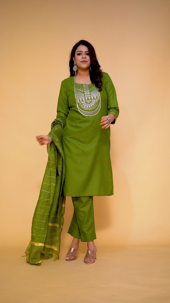 Elegant Cotton Magic Salwar Kameez with Embroidery | Elegant Ethnic Wear