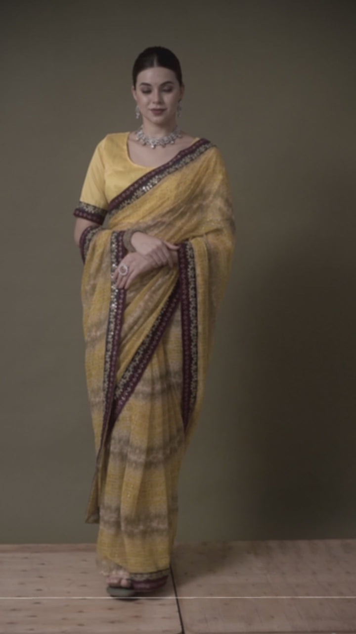 Breathtaking Georgette Saree with | Perfect for Special Celebrations