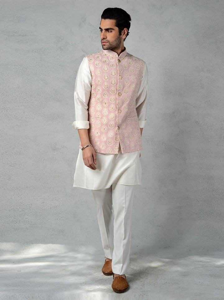 Pink Bandhgala Jacket | Stylish Choice for Any Traditional Occasion