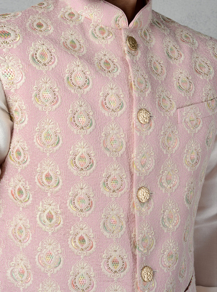 Pink Bandhgala Jacket | Stylish Choice for Any Traditional Occasion