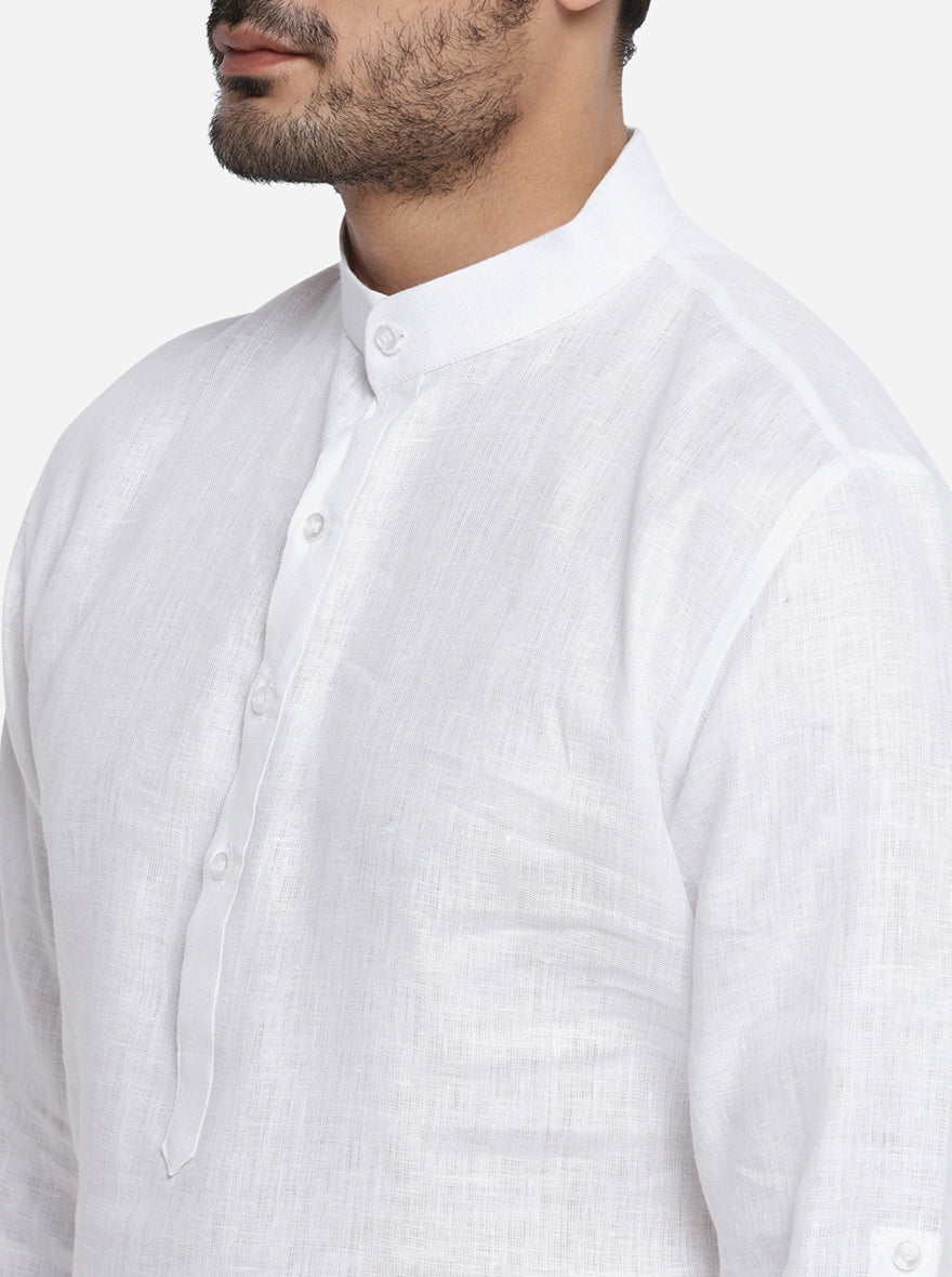 USA men’s sophisticated white kurta, designed for stylish events.