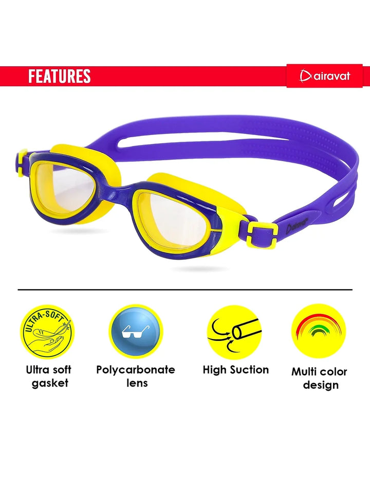 Airavat 1022 Swimming Goggles for Adults: Comfortable Fit, Clear Vision, and UV Protection for Lap Swimming and Training