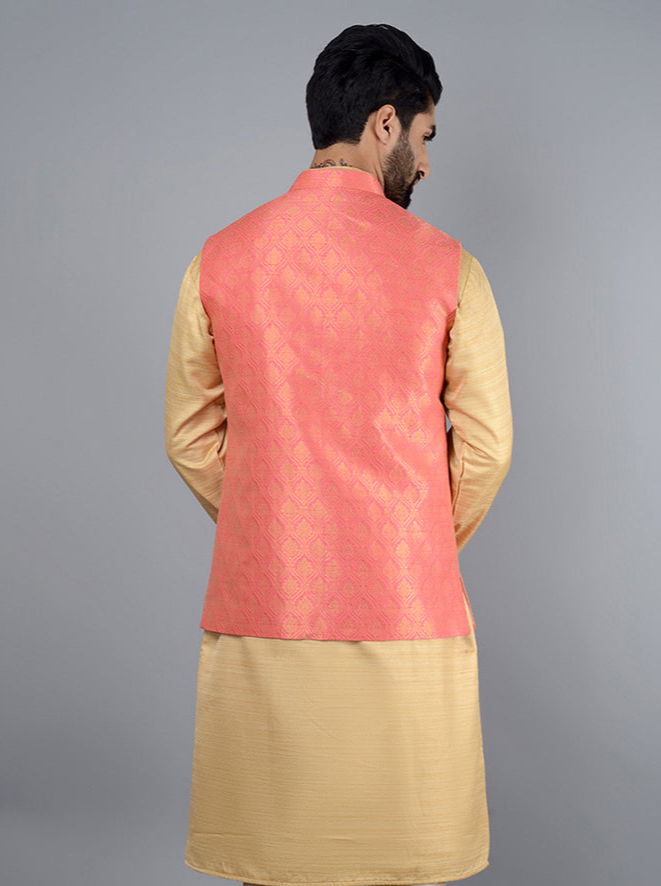 Pink Bandhgala Jacket | Stylish Nehru Jacket for Men’s Fashion