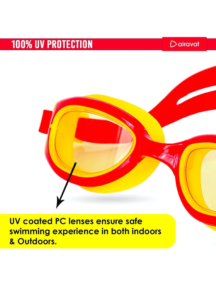 Airavat 1022 Swimming Goggles for Adults: Comfortable Fit, Clear Vision, and UV Protection for Lap Swimming and Training