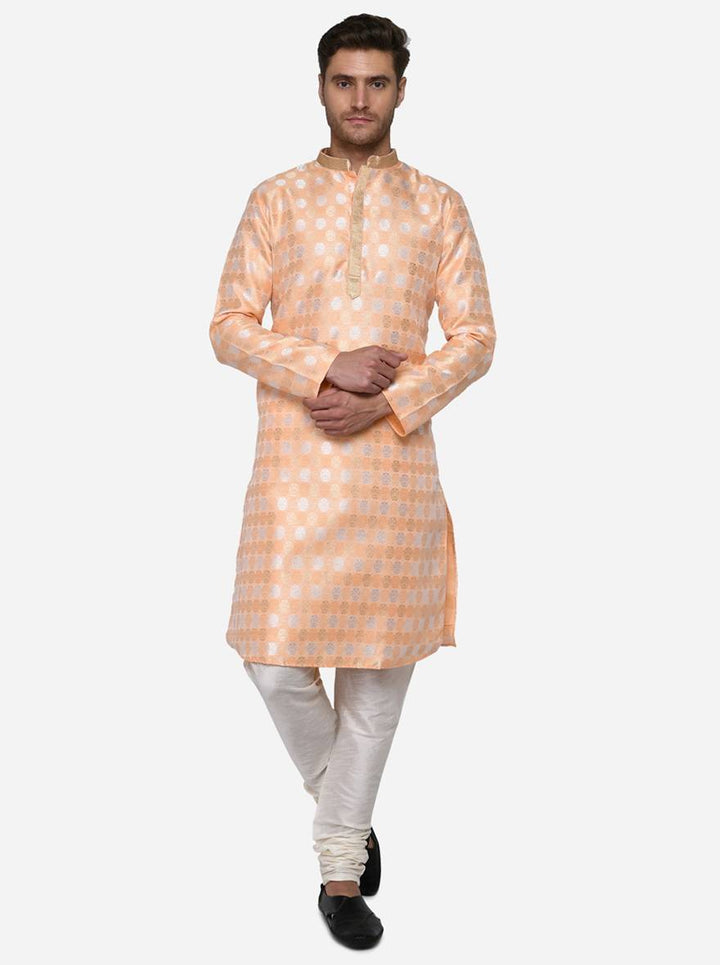 Trendy self-design kurta set, perfect for casual and festive occasions.