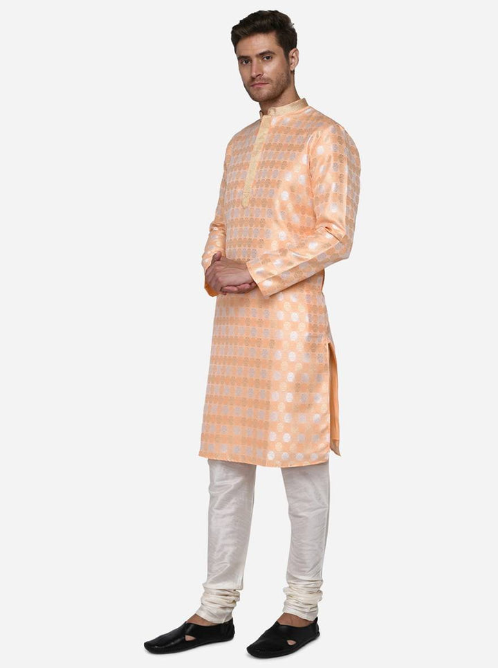 Stylish peach kurta pajama ideal for men who appreciate elegance.