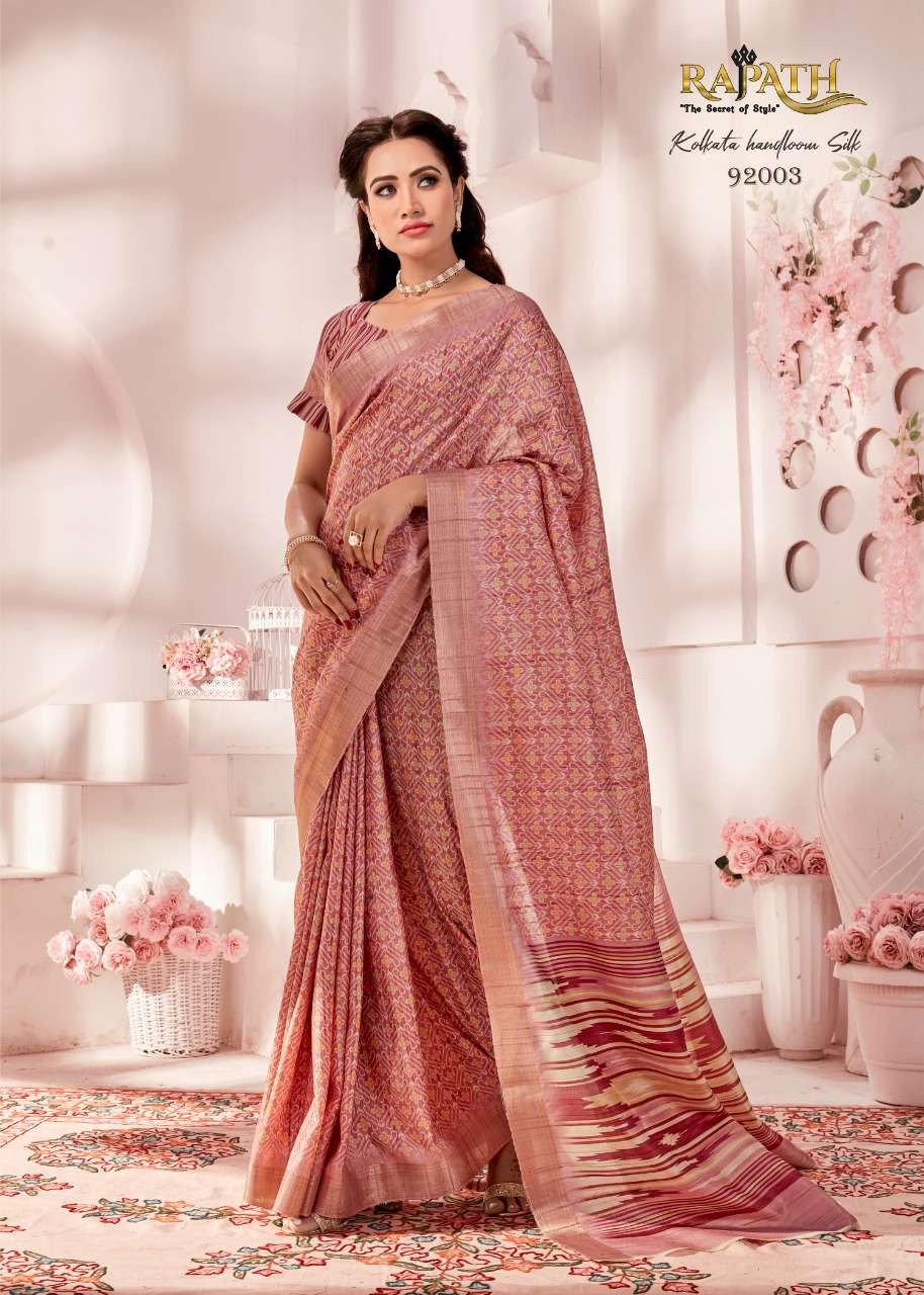 Exclusive Kolkata Handloom Silk Saree | Vibrant Colors in Traditional Indian Sari