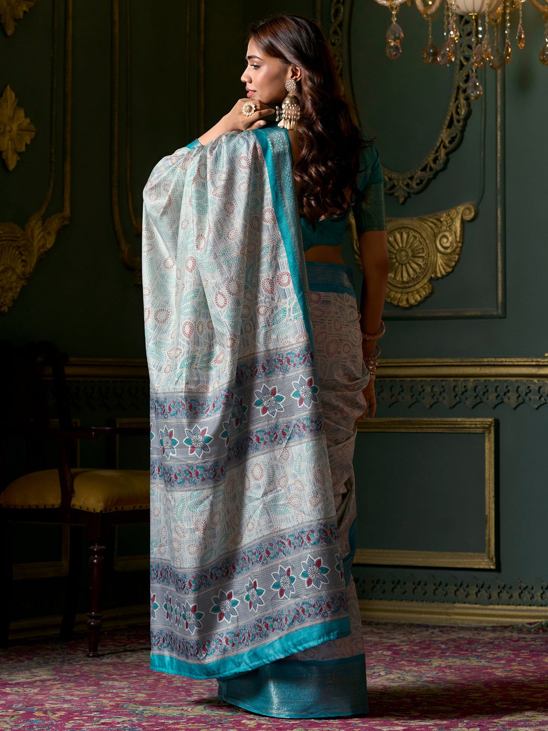 Vibrant color luxurious fabric exclusive attire crafted for elegance and style.