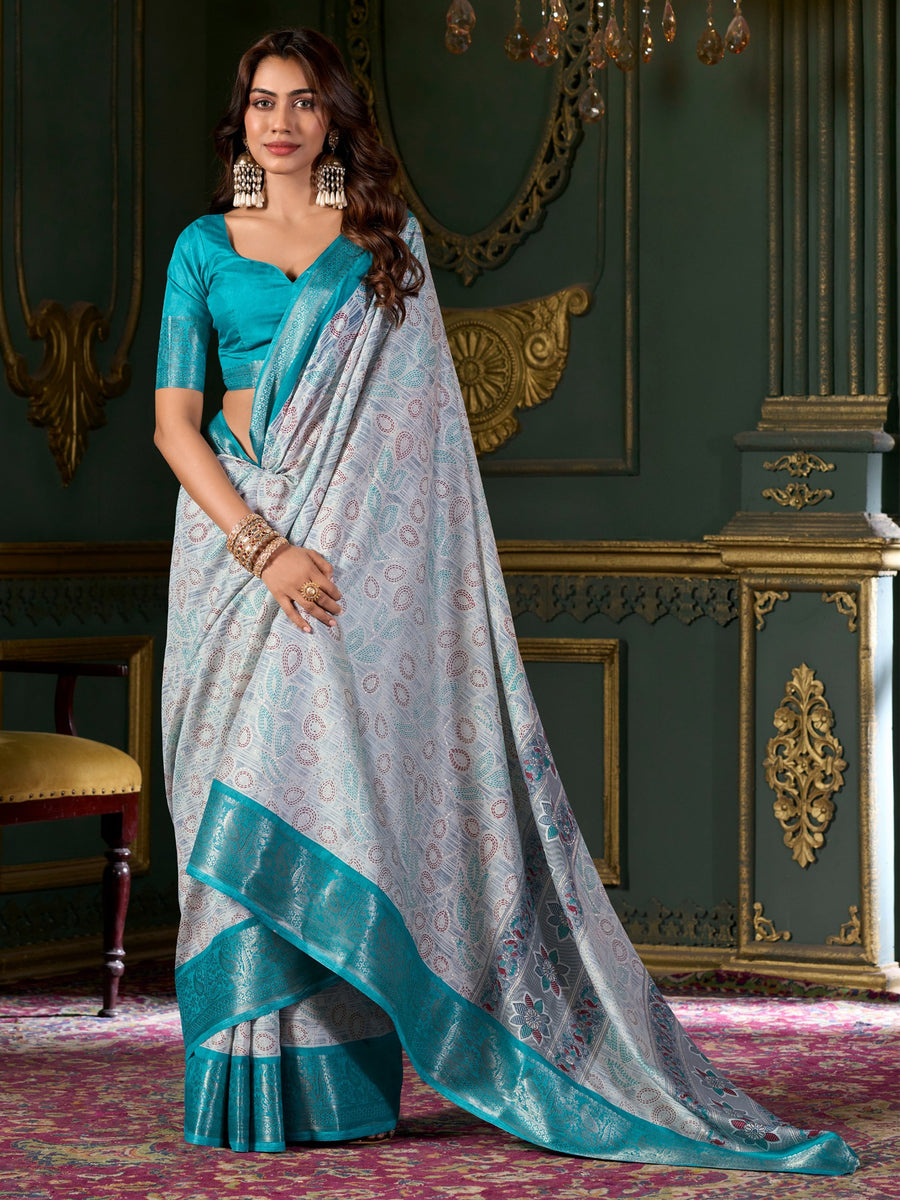 Blue silk saree crafted for elegance and style.