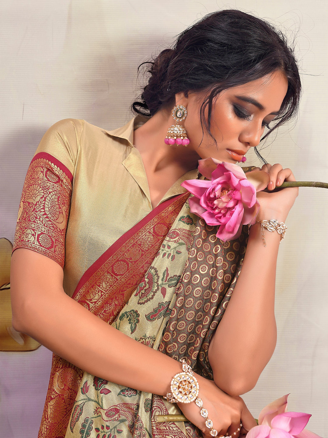 Wonderful Maroon Zari Weaving Silk Event | Perfect Traditional Outfit