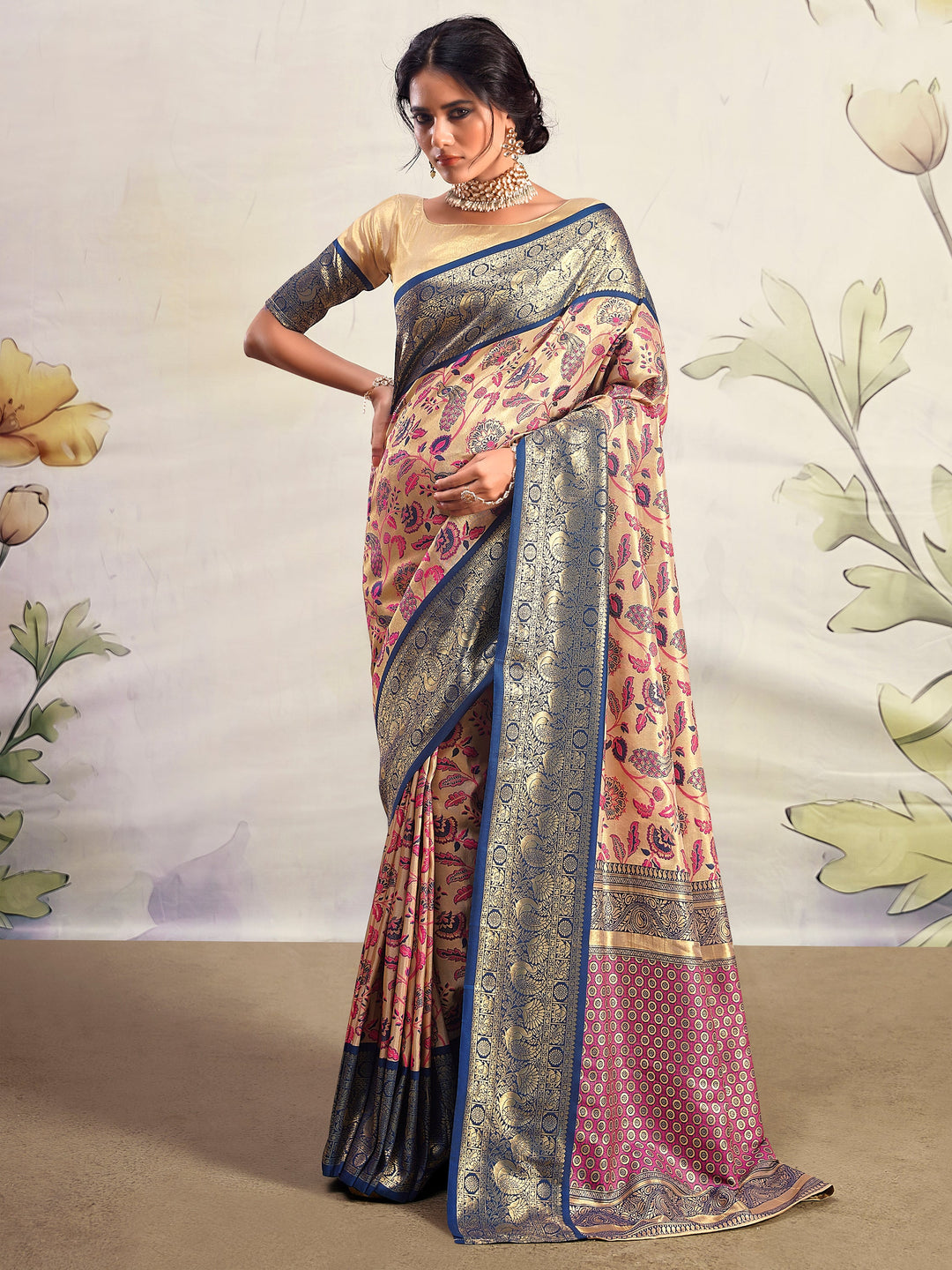 Blue silk saree crafted for elegance and style.