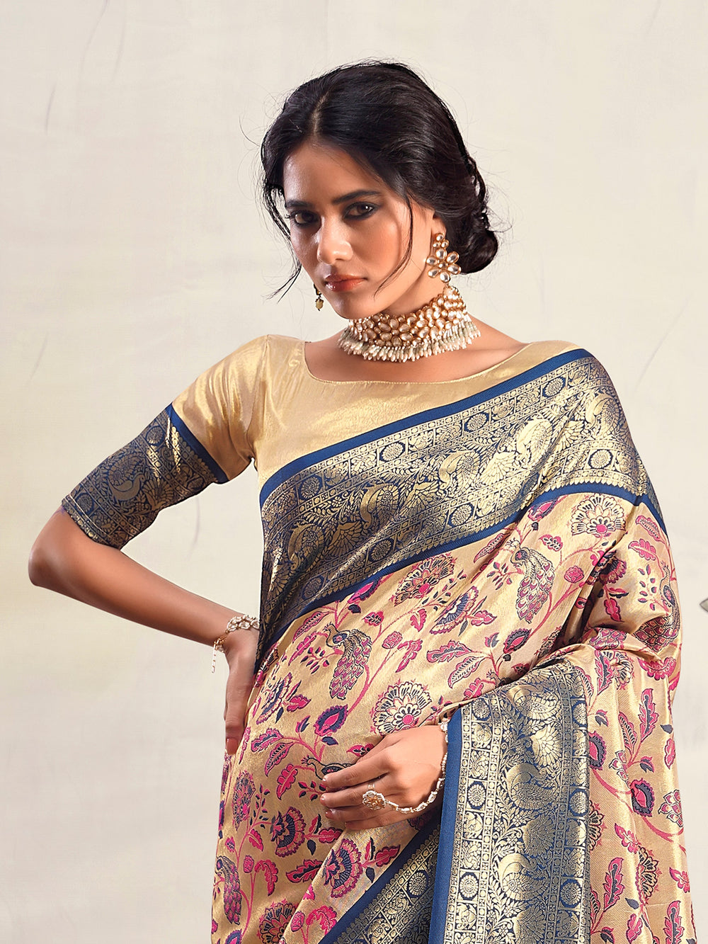 Vibrant color luxurious fabric exclusive attire crafted for elegance and style.