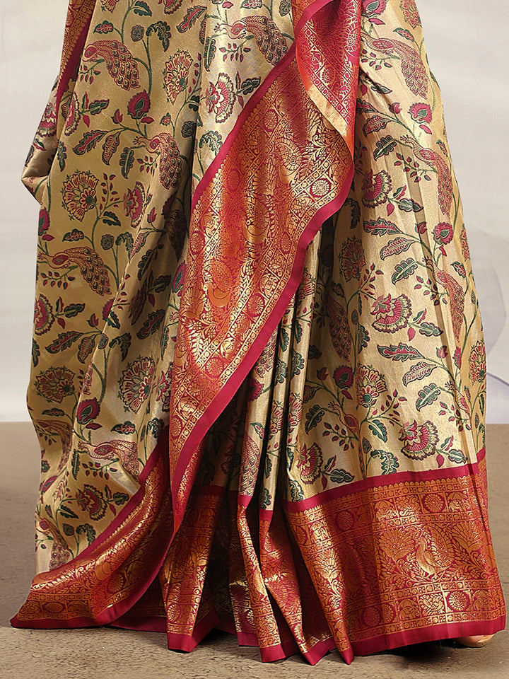 Wonderful Maroon Zari Weaving Silk Event | Perfect Traditional Outfit