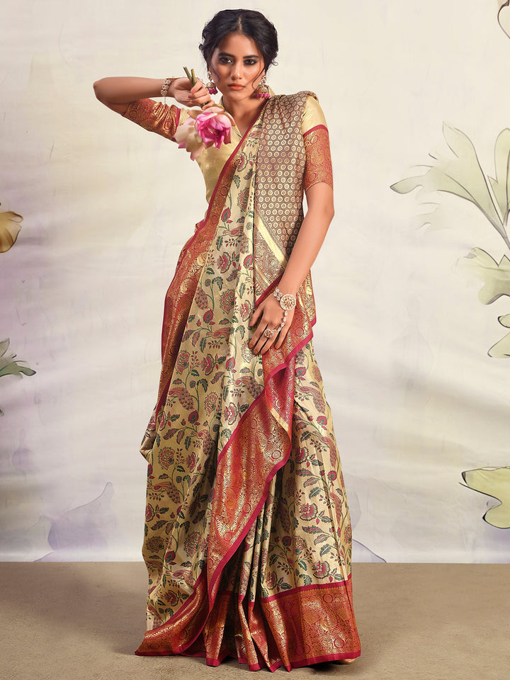 Wonderful Maroon Zari Weaving Silk Event | Perfect Traditional Outfit